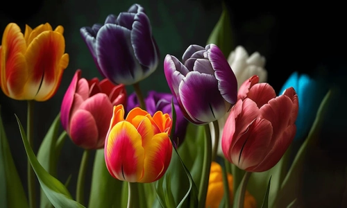 انواع گل لاله طبیعی با رنگ‌های مختلف